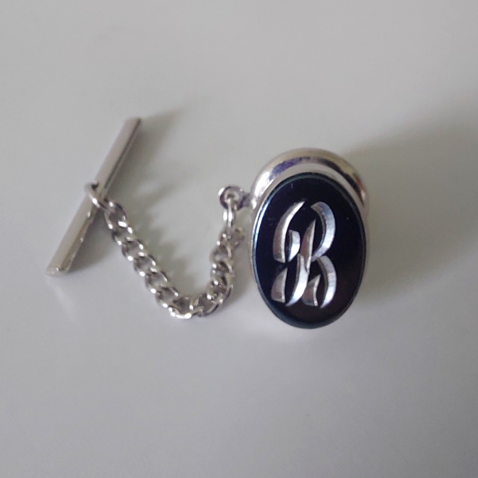 Anson Vintage Single Cuff Link B Silver